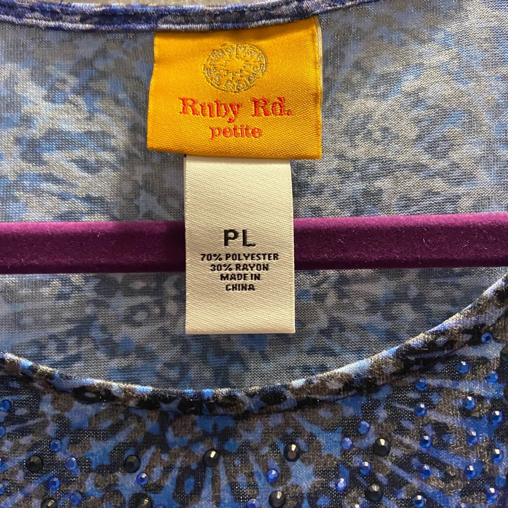 Ruby Rd. Multicolor Gradient Long Sleeve Top - Picture 3 of 3